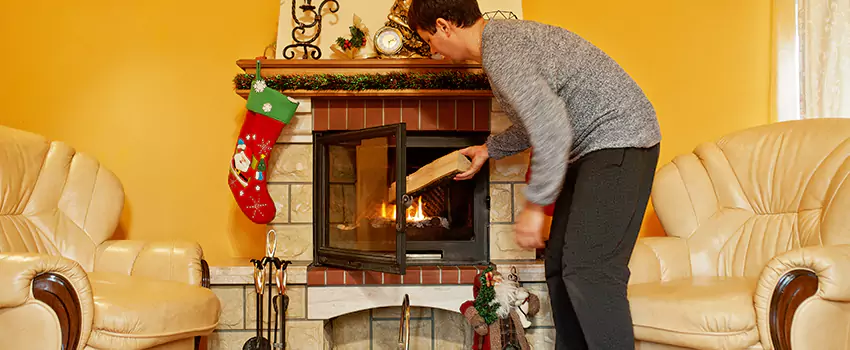 Rusted Metal Fireplace Restoration in Kettering, Ohio